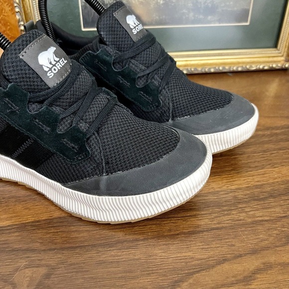 Sorel Women's Out N About III Low Sneakers Shoes Black Sea Salt Size US 7 - Picture 3 of 16